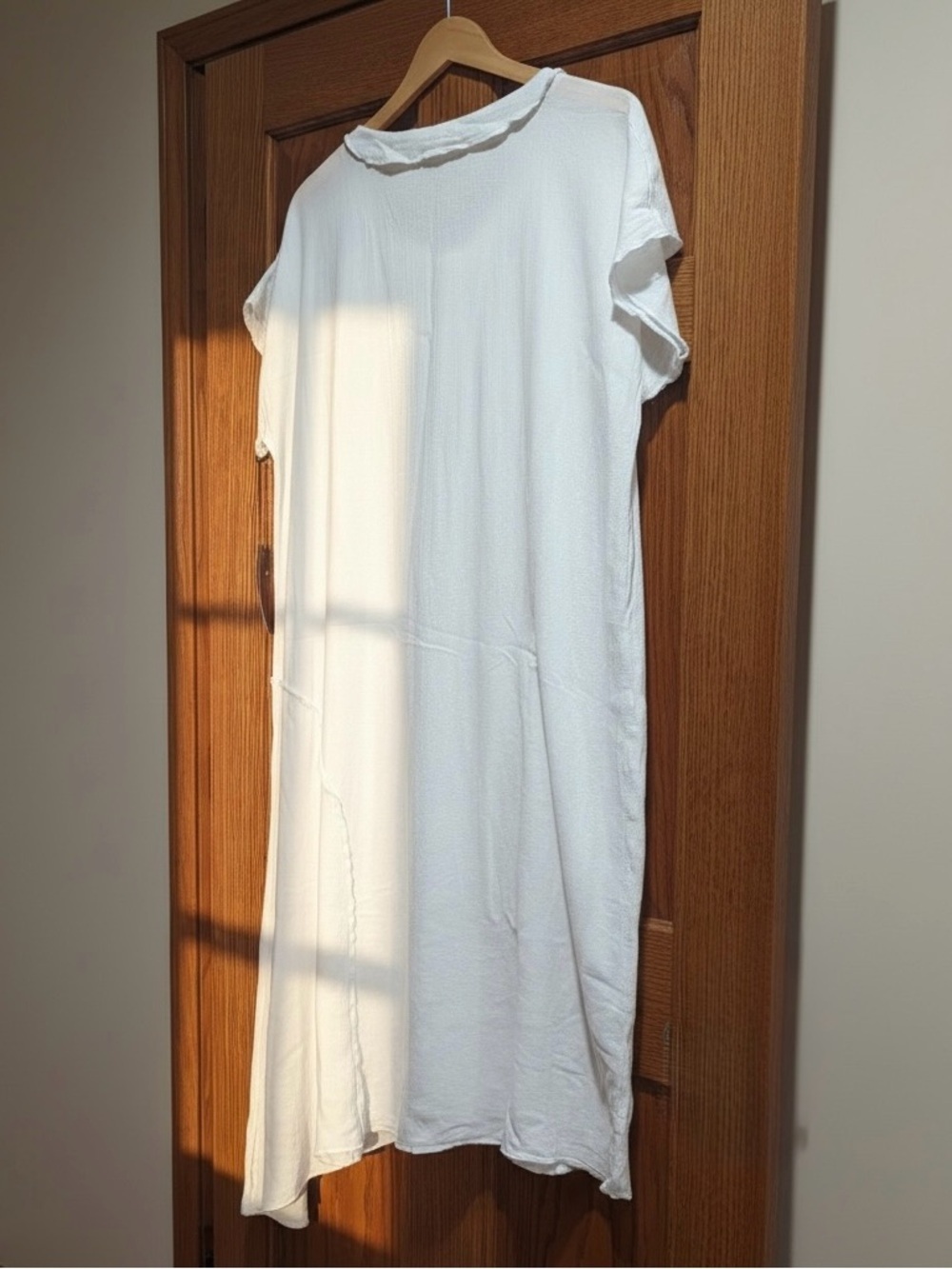 Oh My Gauze Liz Snow White Cotton Gauze Dress Size 2 Small NWT Lagenlook Boho - Picture 2 of 11